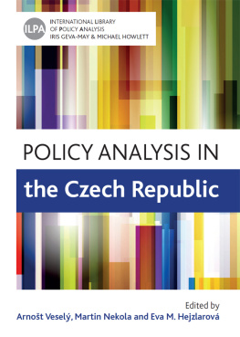 Arnost Veselý - Policy Analysis in the Czech Republic