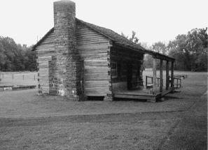 Replica of David Crocketts 1786 birthplace by the Nolichucky River Photograph - photo 9