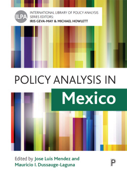 José Luis Méndez Policy Analysis in Mexico