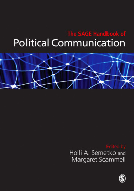 Holli A Semetko The SAGE Handbook of Political Communication