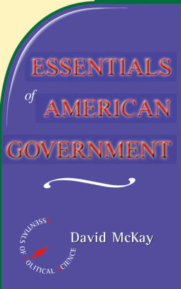 David Mckay Essentials of American Politics