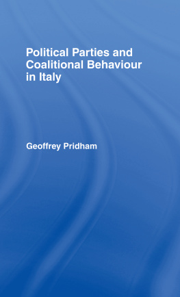 Geoffrey Pridham - Political Parties and Coalitional Behaviour in Italy