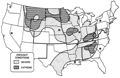 The droughts severity on June 15 1988 as indicated by the Palmer Drought - photo 2