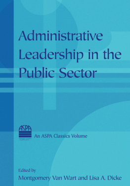 Montgomery van Wart - Administrative Leadership in the Public Sector