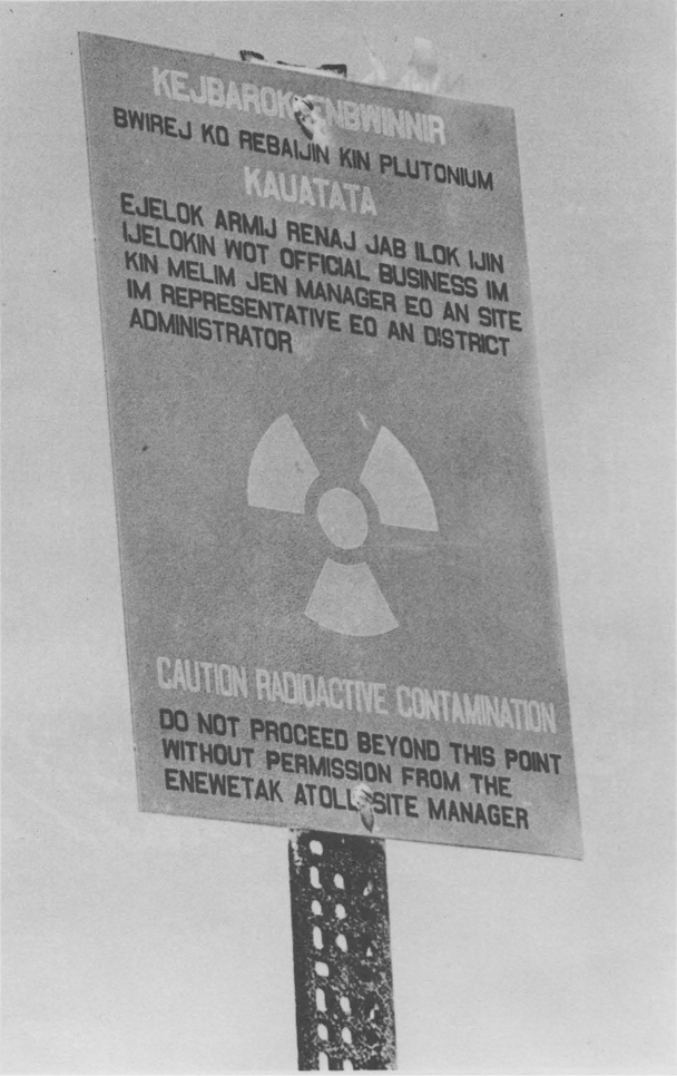 Sign at a site for the burial of nuclear waste from the American testing - photo 1