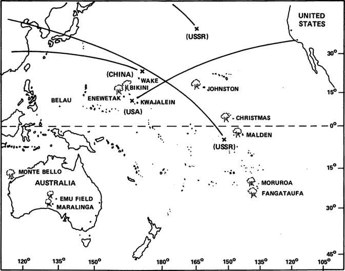 The nuclear Pacific past and present showing sites of nuclear bomb tests and - photo 2