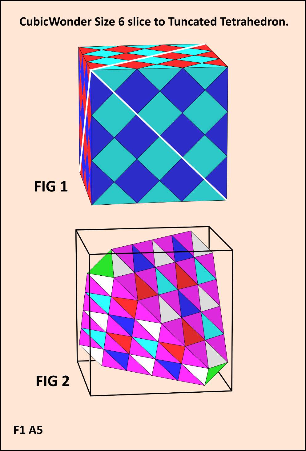 F1 A5 shows that a Size 6 CW Cube in FIG 1 can be sliced down to a Size 6 - photo 5