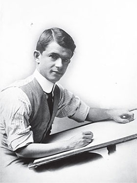 Karl Kae Knecht at his desk 1906 University of Evansville Archives UE - photo 3