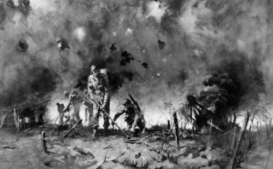 A painting by Terence Cuneo depicting the breaching of the minefields at El - photo 8
