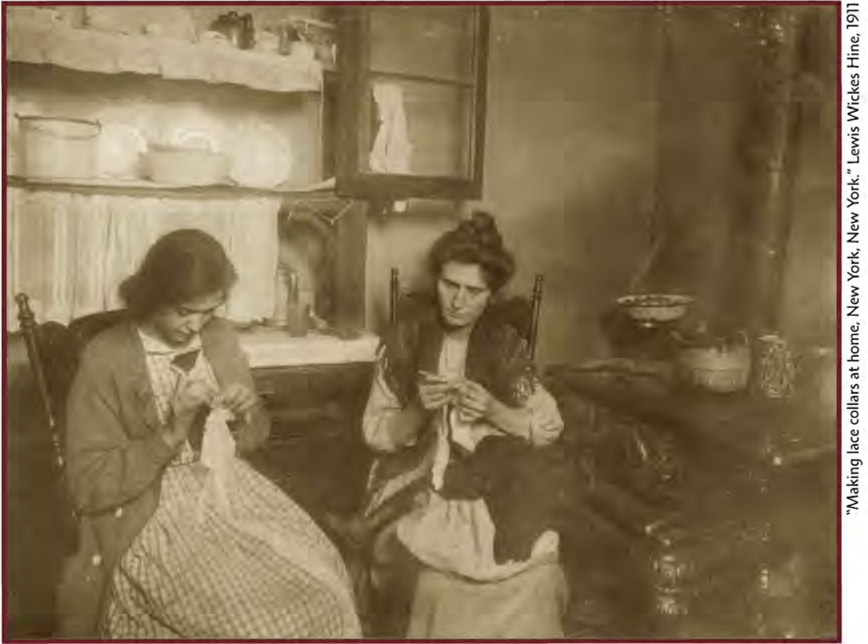 Immigrant families made lace in their dreary tenement apartments for 1 a day - photo 4