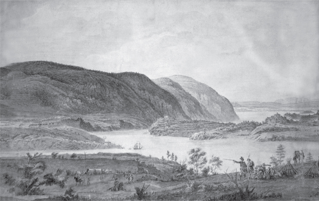 7 West Point in August 1782 shown in a detail from a panorama of the - photo 10