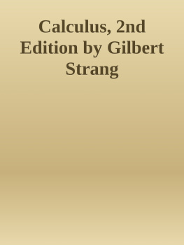 Gilbert Strang Calculus