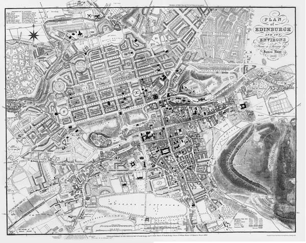 Map of Edinburgh 1830 by John Anderson Junior Reproduction by Carson Clark - photo 1