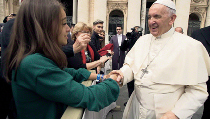 Camila Gorban Acosta with Pope Francis Vatican City 16-year-old Camila Gorban - photo 4