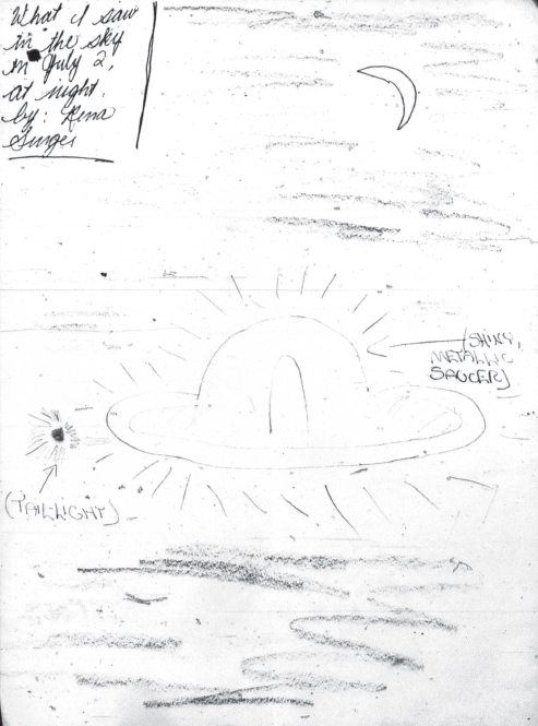 Plate 1 Drawing of UFO typical of the sort that accompany many sighting - photo 5