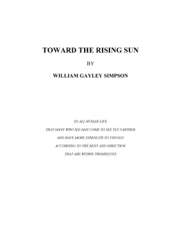 William Gayley Simpson - Toward the Rising Sun