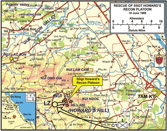 Map 3 Rescue of Staff Sgt Jimmie Howards Recon Team on Hill 488 Map 4 - photo 6