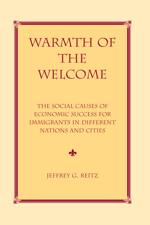 Warmth of the Welcome First published 1998 by Westview Press Published 2018 by - photo 1