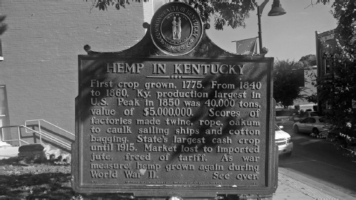 Hemp in Kentucky a common sign at the back of many roadside historical - photo 5