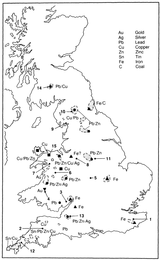 Distribution map of mining sites in Great Britain Courtesy Professor G D - photo 8