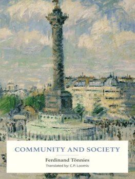 Ferdinand Tönnies - Community and Society