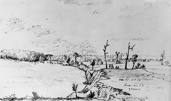 Sketch by Charles Alexandre Leseur of the Memphis waterfront in April 1828 - photo 4