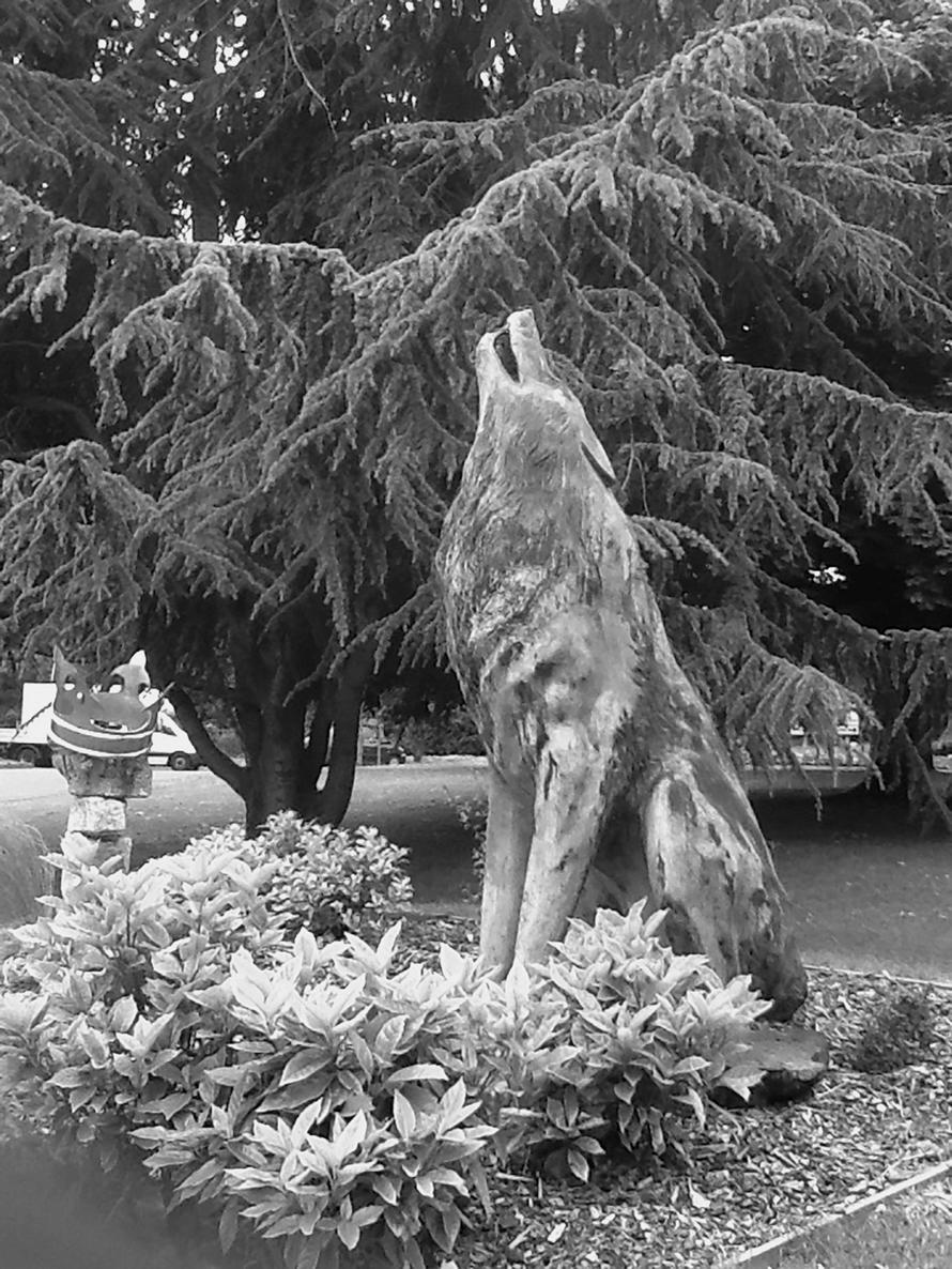 Model of wolf guarding King Edmunds crown on roundabout near Southgate Street - photo 9