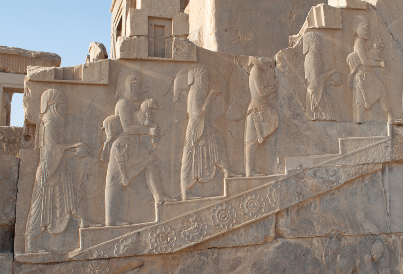 Persepolis Iran A carved procession of people bears offerings to the emperor - photo 7