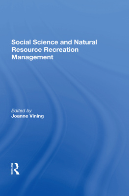 Joanne Vining - Social Science and Natural Resource Recreation Management