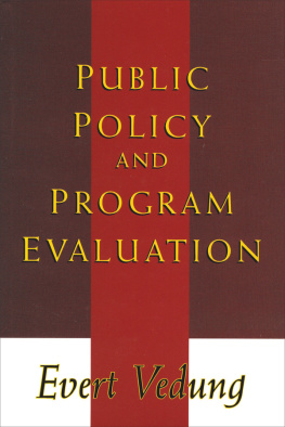 Evert Vedung Public Policy and Program Evaluation