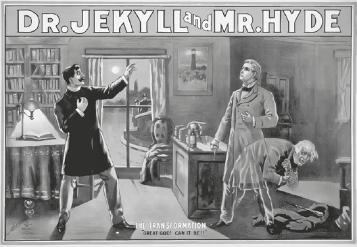 The transformation of Dr Jekyll into Mr Hyde 1880 colour lithograph - photo 3