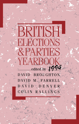 David Broughton - British Elections and Parties Yearbook 1994