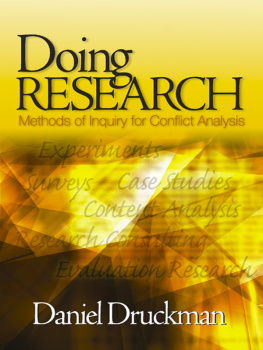 Daniel Druckman - Doing Research: Methods of Inquiry for Conflict Analysis