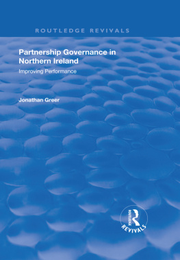 Jonathan Greer Partnership Governance in Northern Ireland: Improving Performance