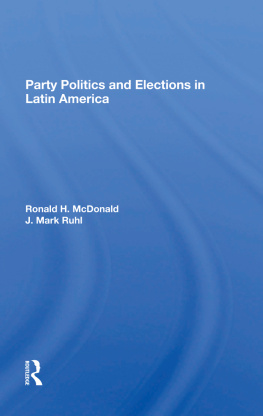 J Mark Ruhl Party Politics and Elections in Latin America