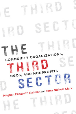 Meghan Kallman The Third Sector: Community Organizations, NGOs, and Nonprofits