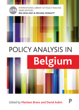 Marleen Brans - Policy Analysis in Belgium