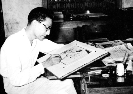 A young Bal Thackeray at work before he had formed the Shiv Sena Thackeray - photo 5