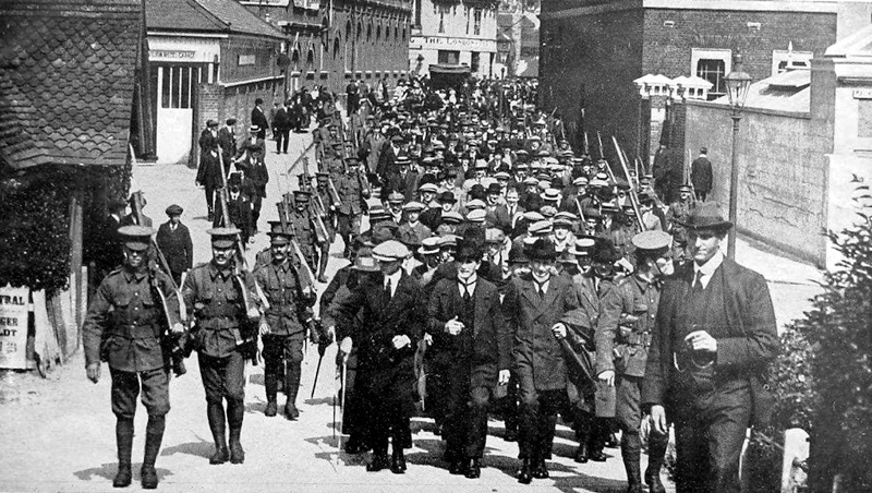 German Reservists being marched off to Shorncliffe Barracks The Illustrated - photo 6