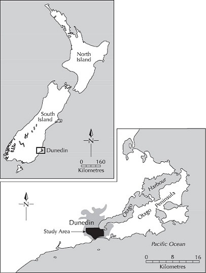 Figure 11 New Zealand the city of Dunedin and the study area of southern - photo 4