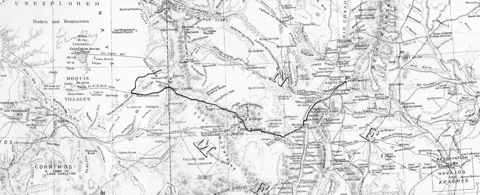 Frontier Map with Route Cartography by Capt Allen Anderson 5th US Infantry - photo 6