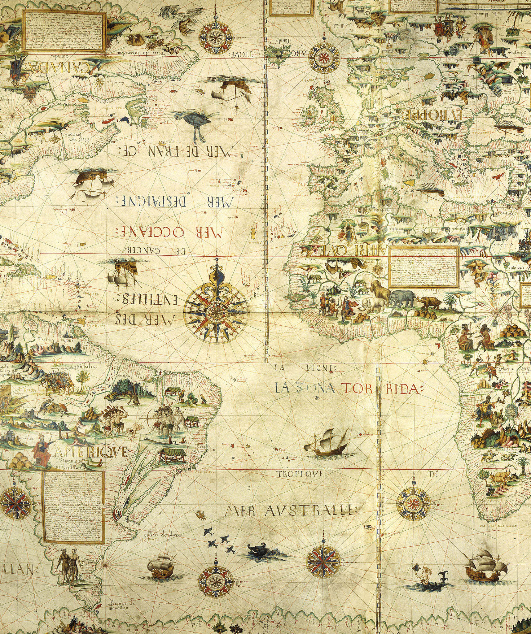 Descelierss world map This map was created in around the 1530s by French chart - photo 4