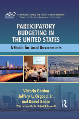 Victoria Gordon - Participatory Budgeting in the United States: A Guide for Local Governments