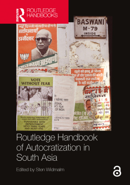 Sten Widmalm - Routledge Handbook of Autocratization in South Asia