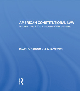 Ralph A Rossum - American Constitutional Law 8e, 2-Vol Set: 2-Volume Set