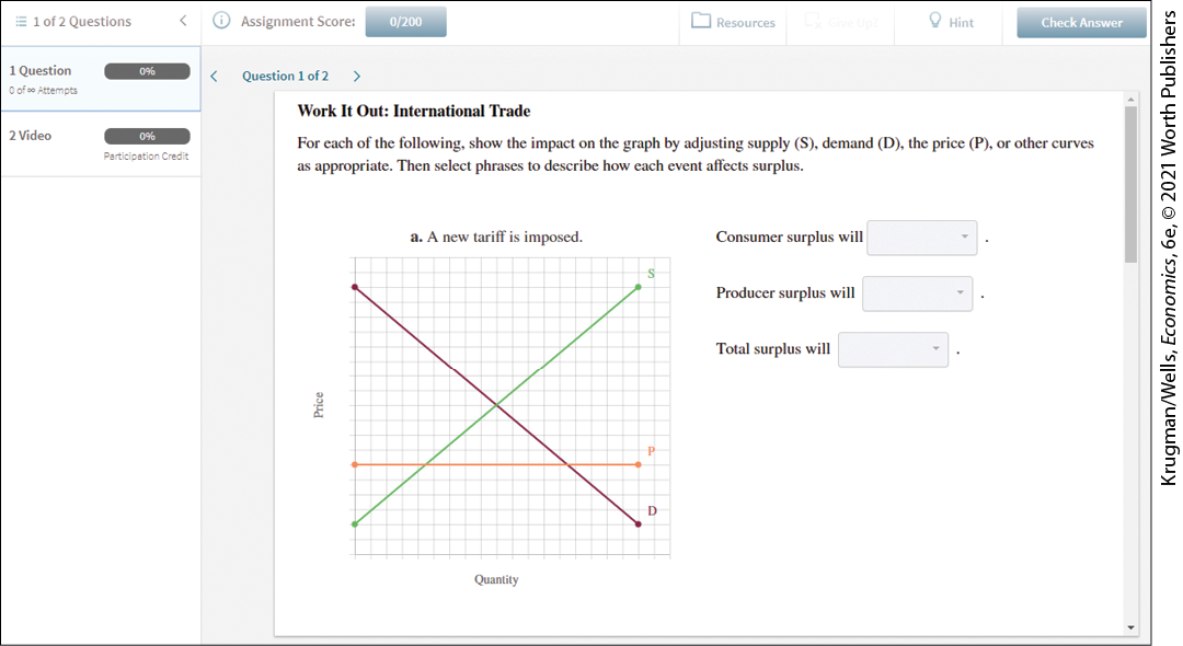 The top panel of the screenshot reads 1 of 2 questions Assignment score - photo 7