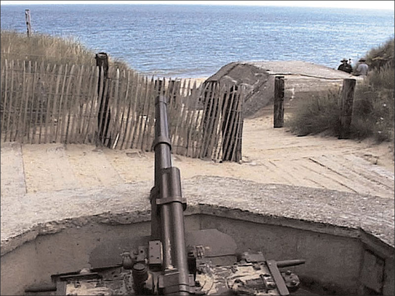 A surviving gun position in a Widerstandnest Resistance Nest covering Utah - photo 4