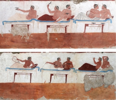 II This tomb painting from the inside of a stone sarcophagus depicts a Greek - photo 5