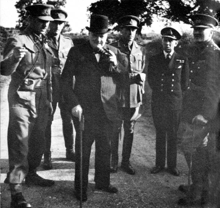 Churchill with General Irwin GOC 11 Corps on his left and General Sir - photo 2