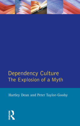 Hartley Dean - Dependency Culture